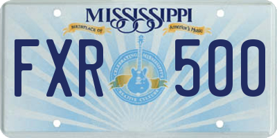 MS license plate FXR500