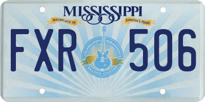 MS license plate FXR506