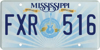 MS license plate FXR516