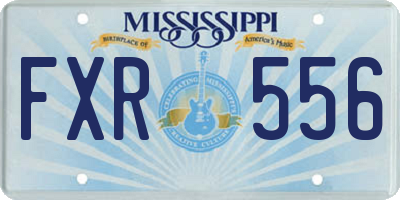 MS license plate FXR556