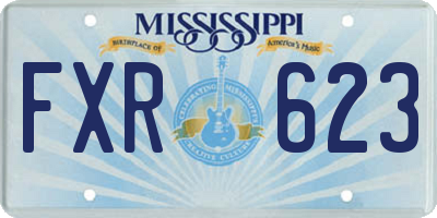 MS license plate FXR623