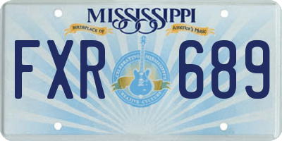 MS license plate FXR689