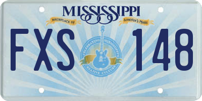 MS license plate FXS148