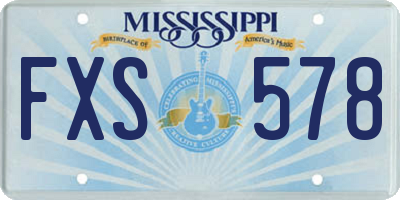 MS license plate FXS578