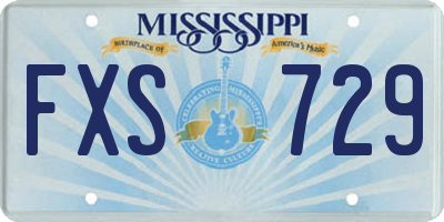 MS license plate FXS729