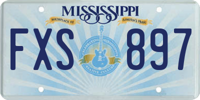 MS license plate FXS897