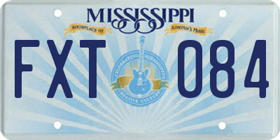 MS license plate FXT084