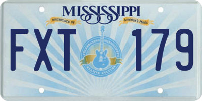 MS license plate FXT179