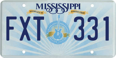 MS license plate FXT331