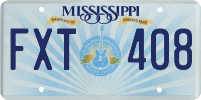 MS license plate FXT408