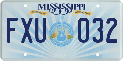 MS license plate FXU032