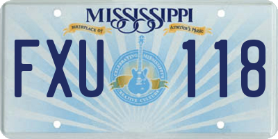MS license plate FXU118