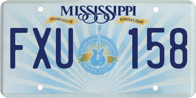MS license plate FXU158