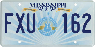 MS license plate FXU162