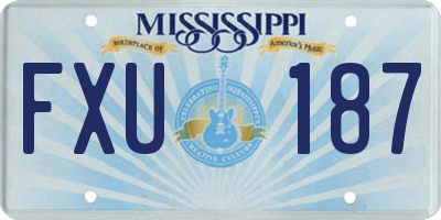 MS license plate FXU187