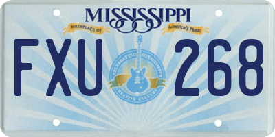 MS license plate FXU268