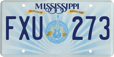 MS license plate FXU273