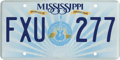MS license plate FXU277