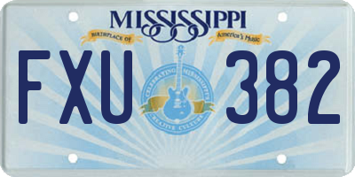 MS license plate FXU382