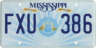 MS license plate FXU386