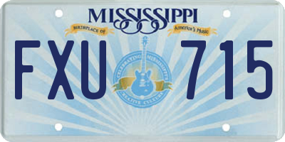 MS license plate FXU715