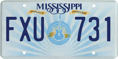 MS license plate FXU731