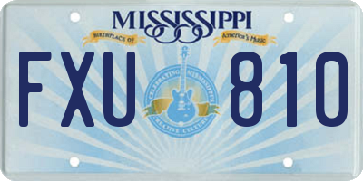 MS license plate FXU810
