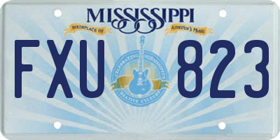 MS license plate FXU823