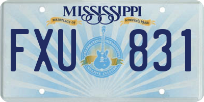 MS license plate FXU831