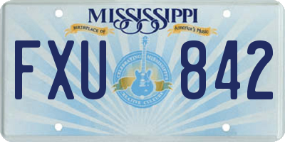 MS license plate FXU842