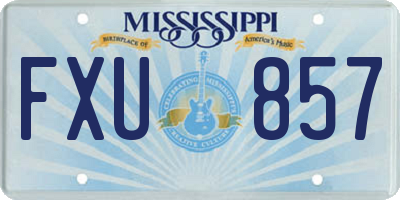 MS license plate FXU857