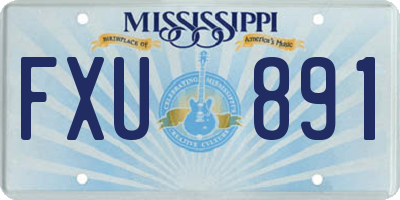 MS license plate FXU891