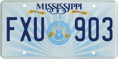 MS license plate FXU903