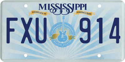 MS license plate FXU914