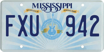 MS license plate FXU942