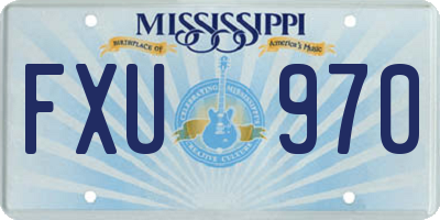 MS license plate FXU970