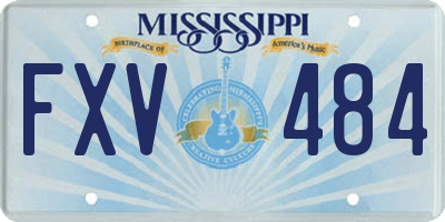MS license plate FXV484