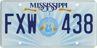 MS license plate FXW438