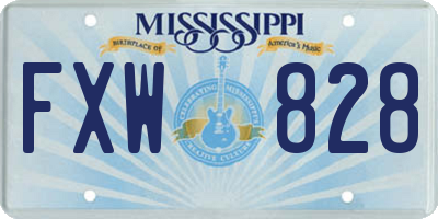 MS license plate FXW828