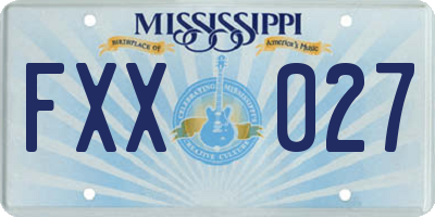 MS license plate FXX027