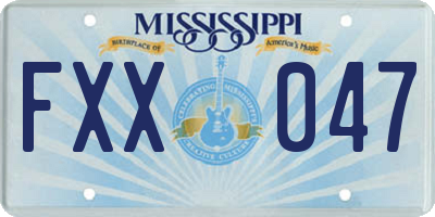 MS license plate FXX047