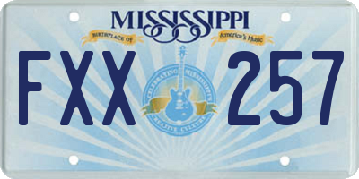 MS license plate FXX257