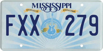 MS license plate FXX279