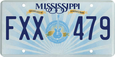MS license plate FXX479