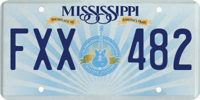 MS license plate FXX482