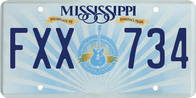 MS license plate FXX734