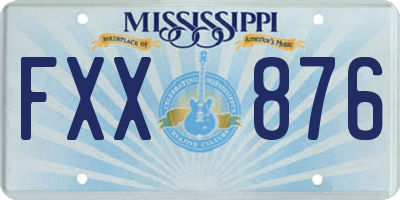MS license plate FXX876