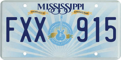 MS license plate FXX915