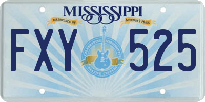 MS license plate FXY525