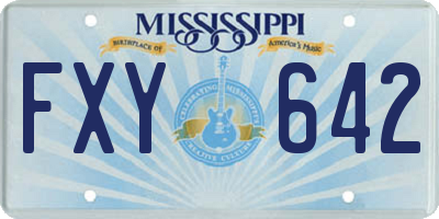 MS license plate FXY642